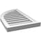 Ekena Millwork Quarter Round Top Left Surface Mount PVC Gable Vent w/ 2"W x 2"P Brickmould Sill Frame, 16"W x 28"H GVPQL16X2803SF - alternate 5